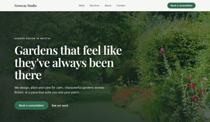 Fernway Studio — garden design website