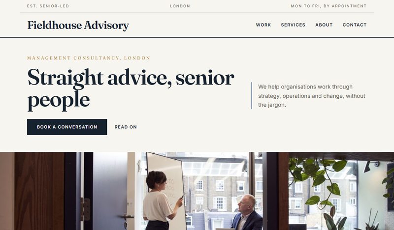 Fieldhouse Advisory — consultancy website