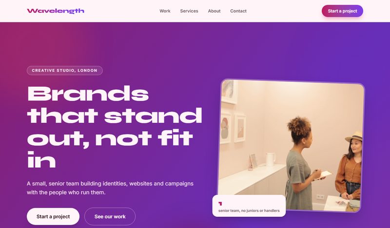 Wavelength — creative studio website